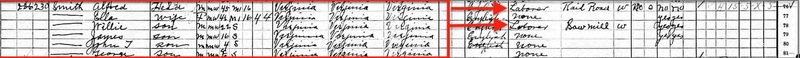 Smith Family 1910 Census